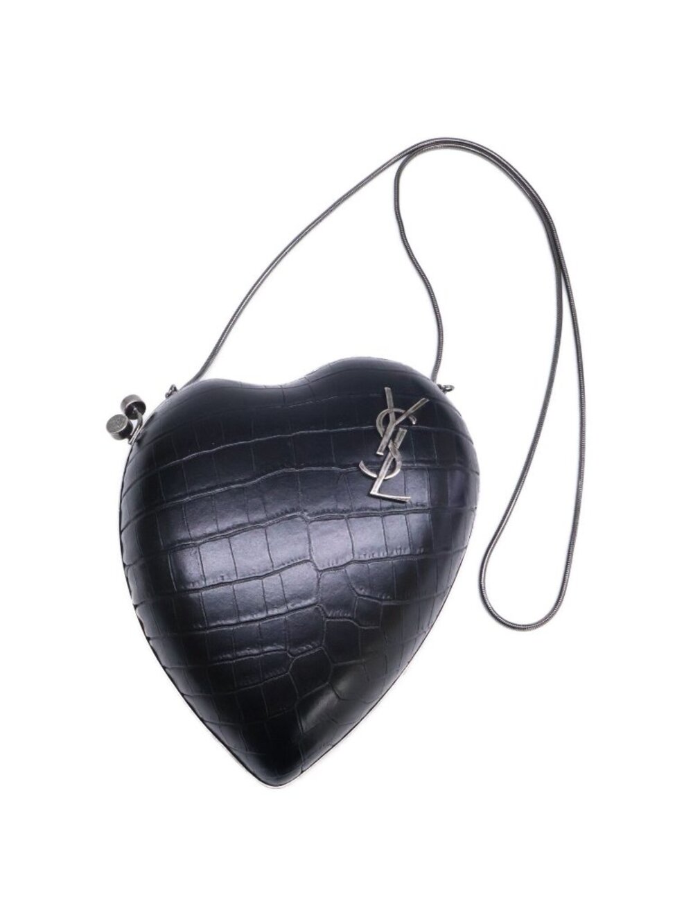 Saint Laurent Paris Embossed Calfskin Love Box Chain